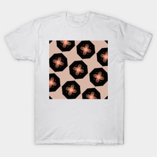 Black Octagons pattern designs T-Shirt